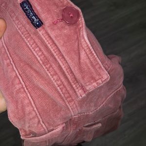 Pink corduroy boot cut pants